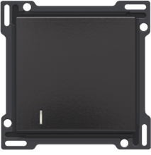 Afwerkingsset met lens voor enkelvoudige schakelaar of drukknop, piano black coated