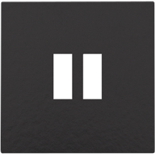 Afwerkingsset voor dubbele USB-A-lader, piano black coated