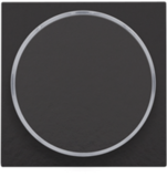 Niko Bakelite® piano black coated, Afwerkingsset met doorschijnende ring zonder symbool voor drukknop 6 A met amberkleurige led met E10-lampvoet