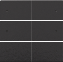 Afwerkingsset voor 6-voudige potentiaalvrije drukknop, 24 V, met leds, piano black coated