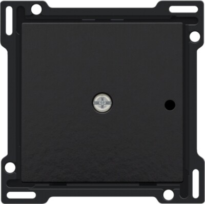 Afwerkingsset voor 1-kanaals inbouw RF-ontvanger met enkelpolig (potentiaalvrij) schakelcontact of inbouw RF-ontvanger met rolluikfunctie, piano black coated