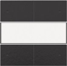 Afwerkingsset voor 4-voudige potentiaalvrije drukknop 24 V met led en tekstveld, piano black coated