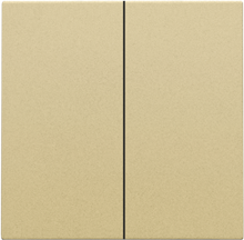 Afwerkingsset voor dubbele elektronische schakelaar of drukknop, gold coated