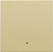 Afwerkingsset met lens voor een enkelvoudige elektronische schakelaar of drukknop, gold coated