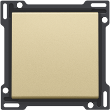 Afwerkingsset voor enkelvoudige schakelaar of drukknop, gold coated