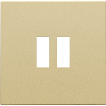 Afwerkingsset voor dubbele USB-A-lader, gold coated