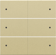 Afwerkingsset voor 6-voudige potentiaalvrije drukknop, 24 V, met leds, gold coated
