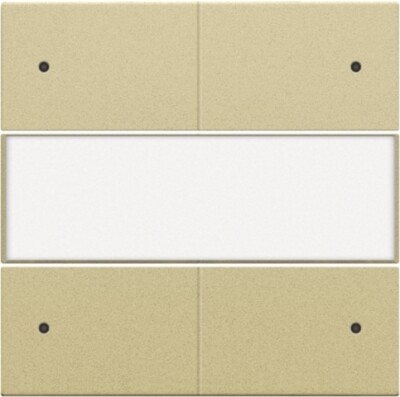 Afwerkingsset voor 4-voudige potentiaalvrije drukknop 24 V met led en tekstveld, gold coated