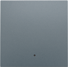 Afwerkingsset met lens voor een enkelvoudige elektronische schakelaar of drukknop, blue grey coated