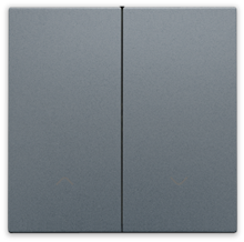 Afwerkingsset voor dubbele elektronische rolluikschakelaar, blue grey coated