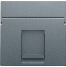 Centraalplaat data 1x RJ, blue grey coated