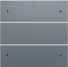 Afwerkingsset voor 4-voudige potentiaalvrije drukknop 24 V met leds, blue grey coated