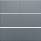 Afwerkingsset voor 6-voudige potentiaalvrije drukknop 24 V, alu grey coated