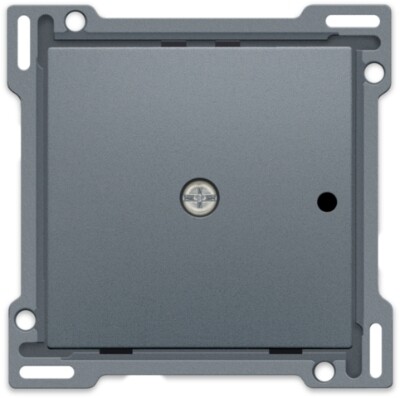 Afwerkingsset voor 1-kanaals inbouw RF-ontvanger met enkelpolig (potentiaalvrij) schakelcontact of inbouw RF-ontvanger met rolluikfunctie, blue grey coated