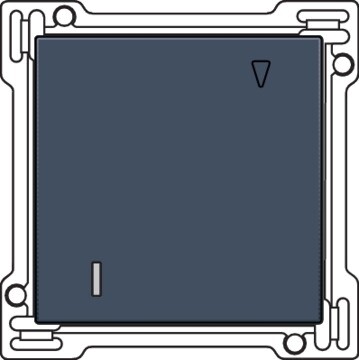 Afwerkingsset voor hotelkaartschakelaar, blue grey coated