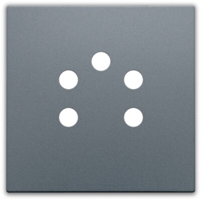 Afwerkingsset voor 5-polige telefooncontactdoos, blue grey coated
