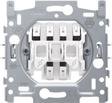Niko, dubbele wisselschakelaar, 10 AX/250 Vac, insteekklemmen