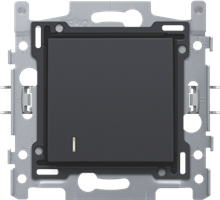 Hotelkaartschakelaar, sokkel, schroefklemmen en afwerkingsset anthracite coated