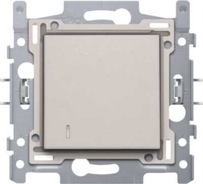 Hotelkaartschakelaar, sokkel, schroefklemmen en afwerkingsset light grey