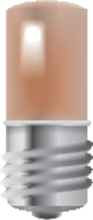 Niko, E10-lamp met amberkleurige led voor drukknoppen 6A of signaalapparaten