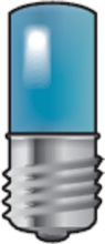 Niko, E10-lamp met blauwe led voor drukknoppen 6A of signaalapparaten