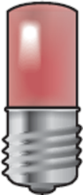 Niko, E10-lamp met rode led voor drukknoppen 6A of signaalapparaten