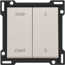 Niko Original light grey, afwerking voor tweevoudige rolluikschakelaar