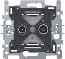 Niko, 2x meervoudige coaxaansluiting voor tv en FM Niko, 2x meervoudige coaxaansluiting voor tv en FM