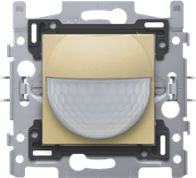 Bewegingsmelder, 230 V, 8 m, 180°, wanddetector, voor inbouwdoos, gold coated