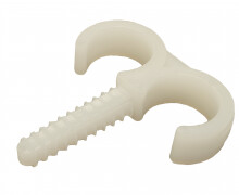 GSV - PLUGCLIP IN PVC - DUBBEL - WIT (PER DOOS VAN 125 STUKS)