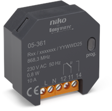 Niko, Draadloze Easywave ontvanger met 230V-wisselschakelcontact (één kanaal)