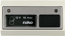 Niko Toegangscontrole - deurbel 12V~1A incl. lamp, wit/aluminium