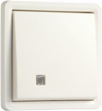 Spuitwaterdichte (hydro) tweepolige controleschakelaar 10 AX/250 Vac met transparant venster en met schroefklemmen, exclusief opbouwdoos en verlichtingselementen