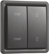 Niko Hydro, spuitwaterdichte rolluikschakelaar, opbouw, 10 AX/250 Vac, mechanisch vergrendeld en elektrisch gescheiden, exclusief opbouwdoos, black