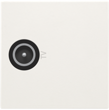 Niko Original White, afwerking voor enkelvoudige mannelijke coaxaansluiting voor inbouw in installatiekanalen of spatwaterdicht schakelmateriaal