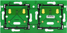 Niko Home Control, Tweevoudige horizontale muurprint voor gebruik met aansluitunit Niko Home Control, Tweevoudige horizontale muurprint voor gebruik met aansluitunit