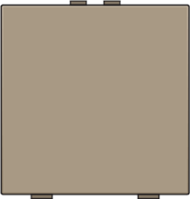 Enkelvoudige drukknop voor Niko Home Control, bronze coated