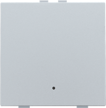 Enkelvoudige drukknop met led en comfortsensoren voor Niko Home Control, sterling coated