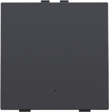 Enkelvoudige drukknop met led en comfortsensoren voor Niko Home Control, anthracite coated