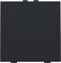 Enkelvoudige drukknop met led en comfortsensoren voor Niko Home Control, black coated