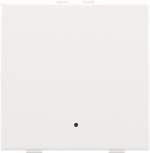 Enkelvoudige drukknop met led en comfortsensoren voor Niko Home Control, white coated