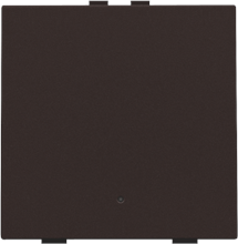 Enkelvoudige drukknop met led en comfortsensoren voor Niko Home Control, dark brown coated