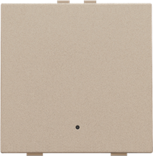 Enkelvoudige drukknop met led en comfortsensoren voor Niko Home Control, champagne coated