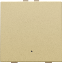 Enkelvoudige drukknop met led en comfortsensoren voor Niko Home Control, gold coated
