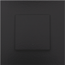 Enkelvoudige drukknop met led en comfortsensoren voor Niko Home Control, piano black coated
