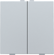 Tweevoudige drukknop voor Niko Home Control, sterling coated