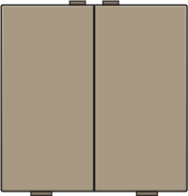 Tweevoudige drukknop voor Niko Home Control, bronze coated