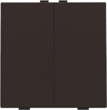 Tweevoudige drukknop voor Niko Home Control, dark brown coated