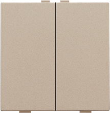 Niko Home Control tweevoudige drukknop, champagne coated