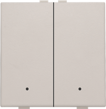 Tweevoudige drukknop met leds en comfortsensoren voor Niko Home Control, light grey